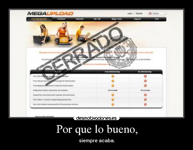 carteles cierre megaupload desmotivaciones