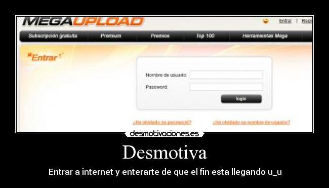 Desmotiva - Entrar a internet y enterarte de que el fin esta llegando u_u