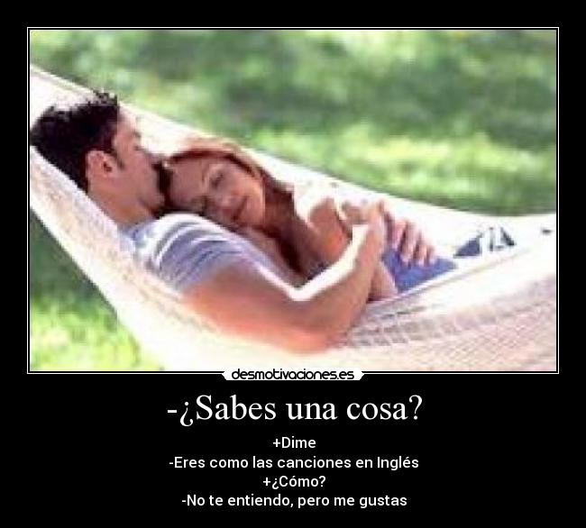 -¿Sabes una cosa? -