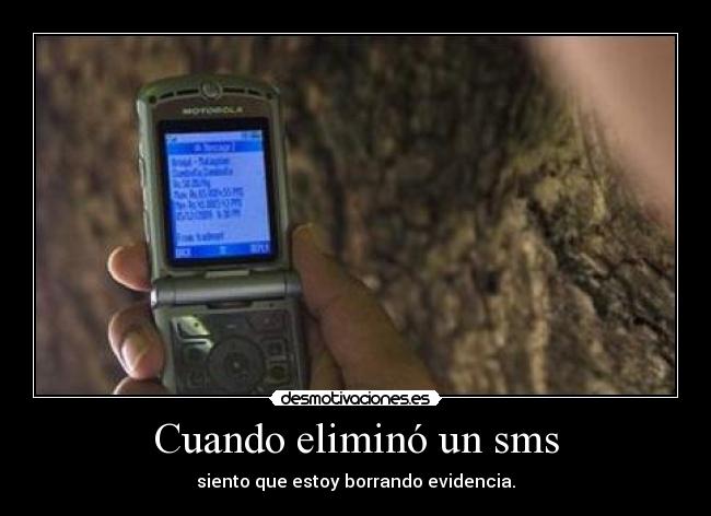 Cuando eliminó un sms - 