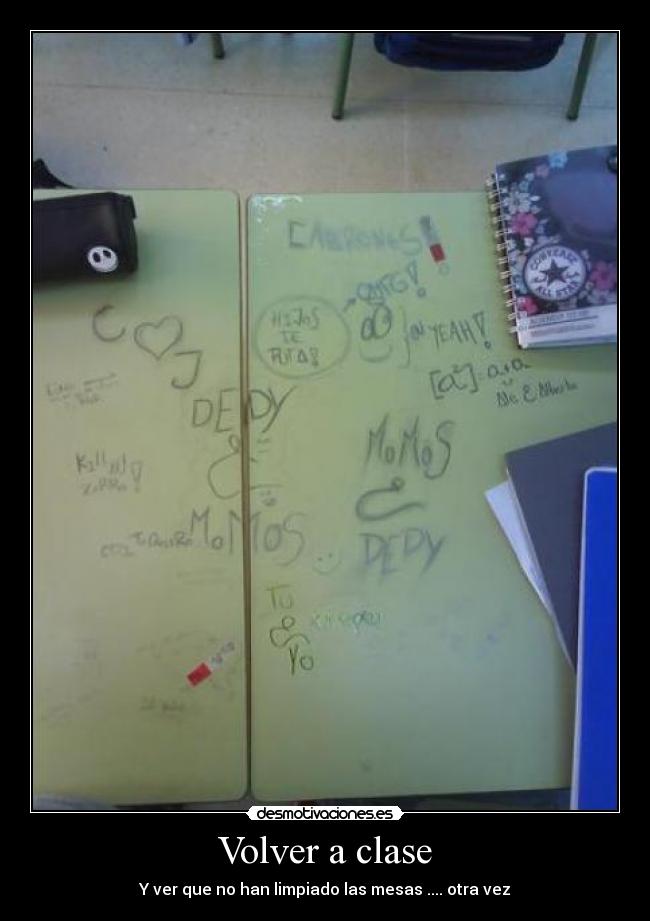 carteles mesas clase limpian dios o0tury0o desmotivaciones