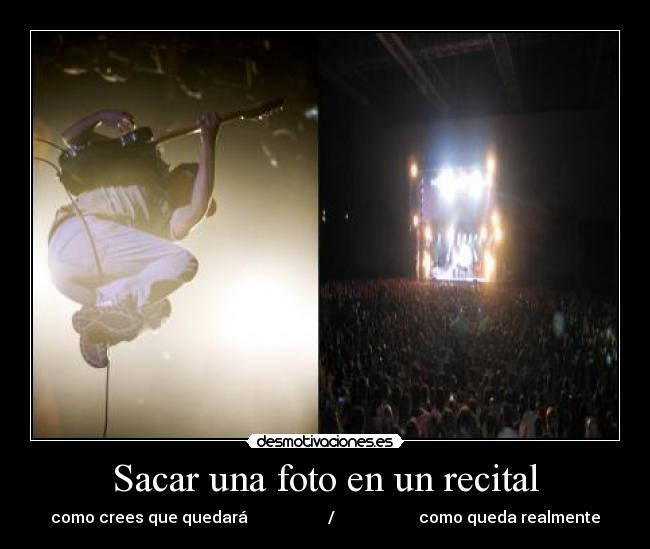 Sacar una foto en un recital - 