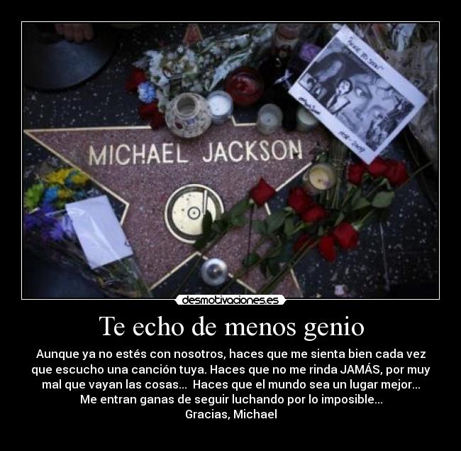 Te echo de menos genio - 