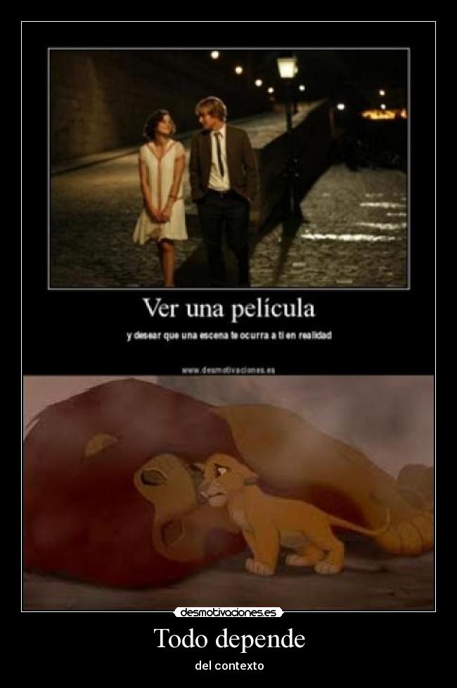 Todo depende - del contexto