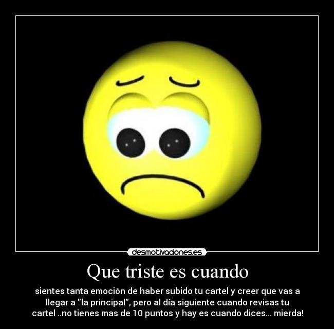 Que triste es cuando -