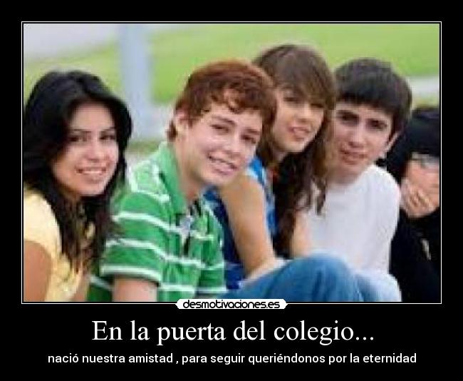 En la puerta del colegio... -