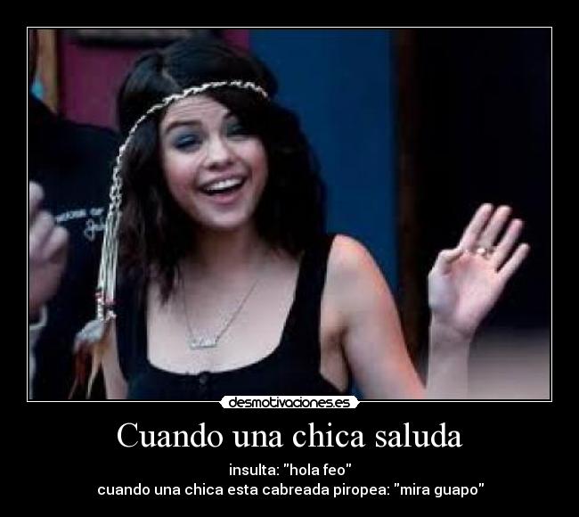 Cuando una chica saluda -