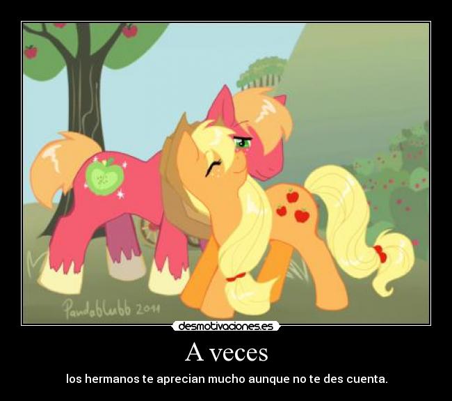 A veces - los hermanos te aprecian mucho aunque no te des cuenta.