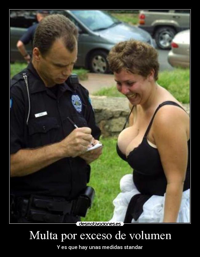Multa por exceso de volumen - Y es que hay unas medidas standar