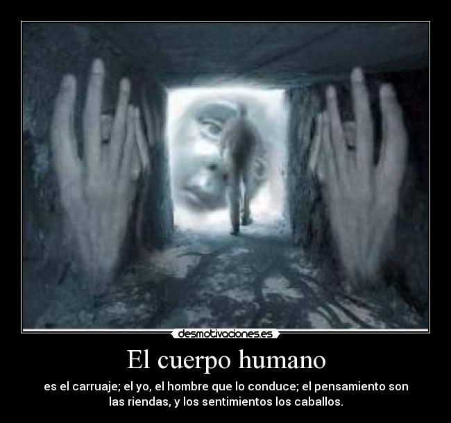 El cuerpo humano - es el carruaje; el yo, el hombre que lo conduce; el pensamiento son
las riendas, y los sentimientos los caballos.