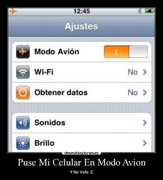 carteles puse celular modo avion volo desmotivaciones