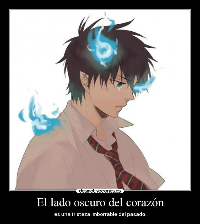 carteles corazon exorcist okumura rin jumjum esqe desmotivaciones