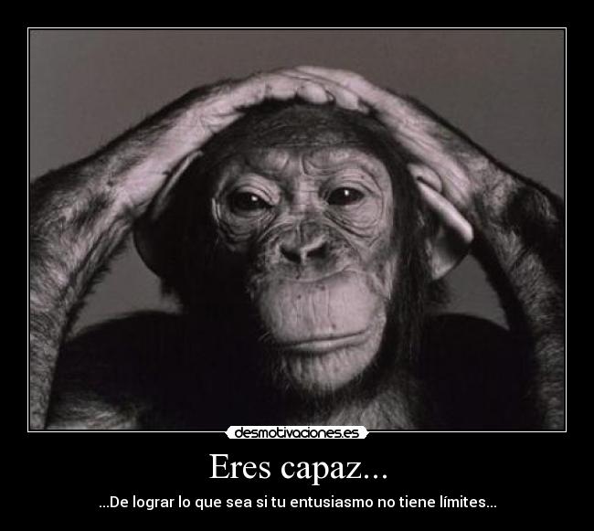 Eres capaz... - ...De lograr lo que sea si tu entusiasmo no tiene límites...