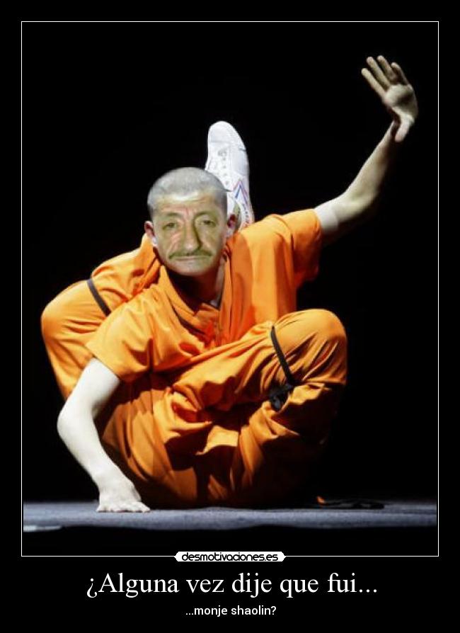 ¿Alguna vez dije que fui... - ...monje shaolin?