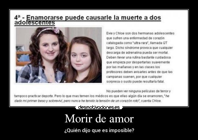 Morir de amor -
