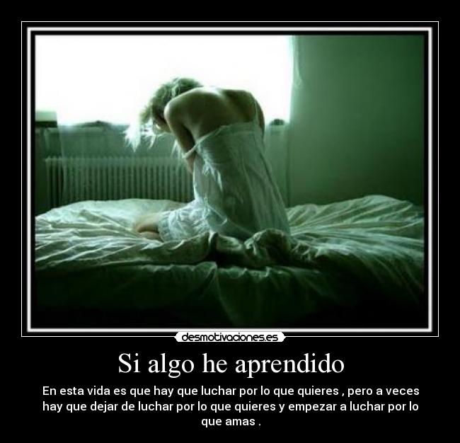 Si algo he aprendido - 