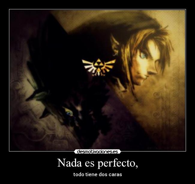carteles link lobo wolflink trifuerza thelegendofzelda twilightprincess quiennosabes nada perfecto desmotivaciones