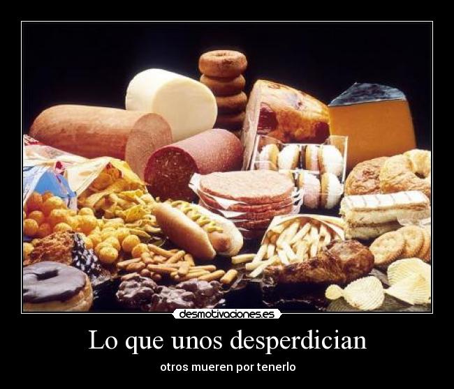 Lo que unos desperdician -