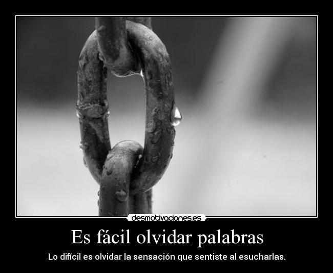 Es fácil olvidar palabras - 