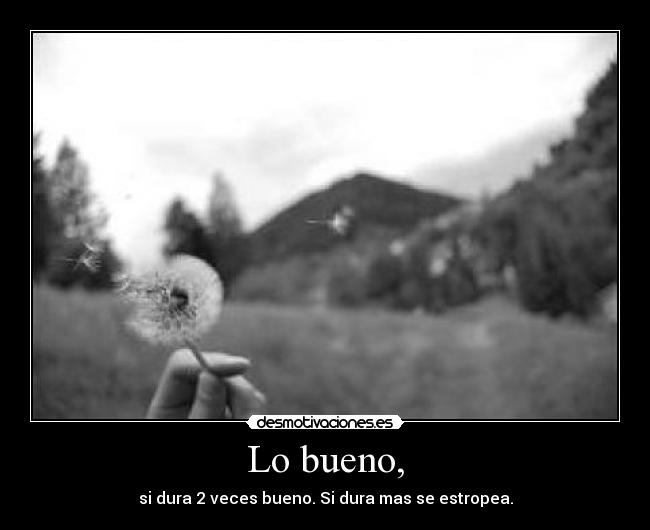 Lo bueno, - 