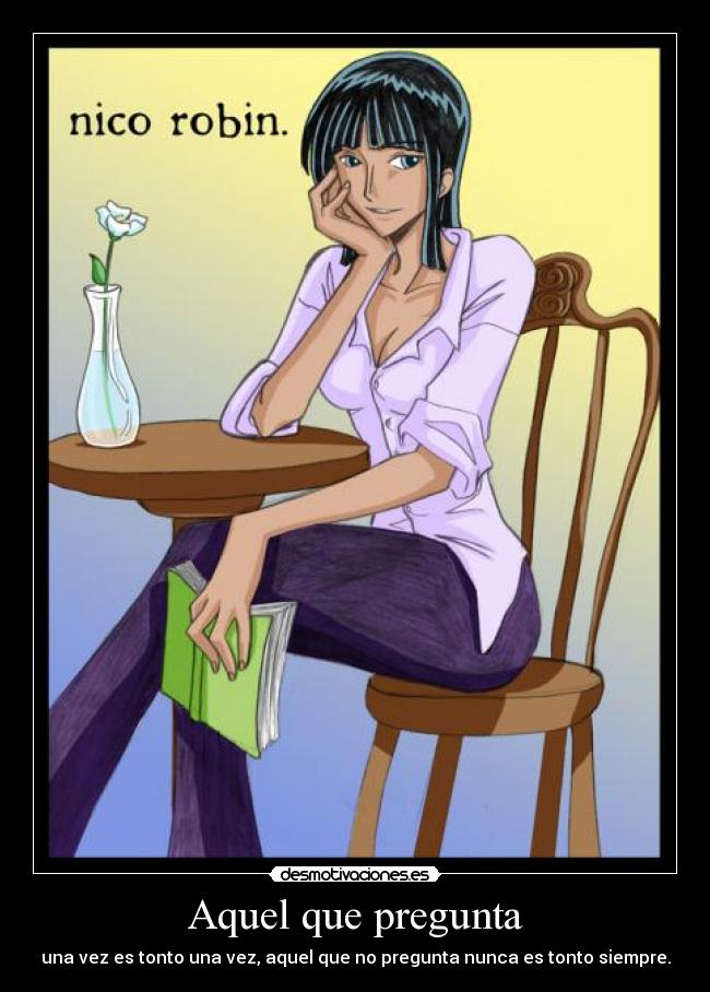 carteles nico robin inteligencia desmotivaciones