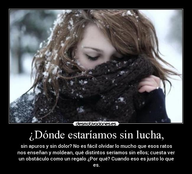 ¿Dónde estaríamos sin lucha, - 