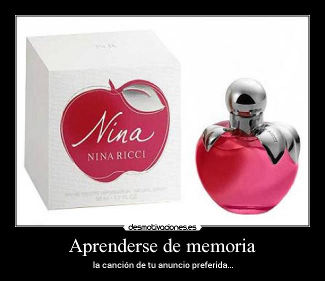 Aprenderse de memoria - la canción de tu anuncio preferida...