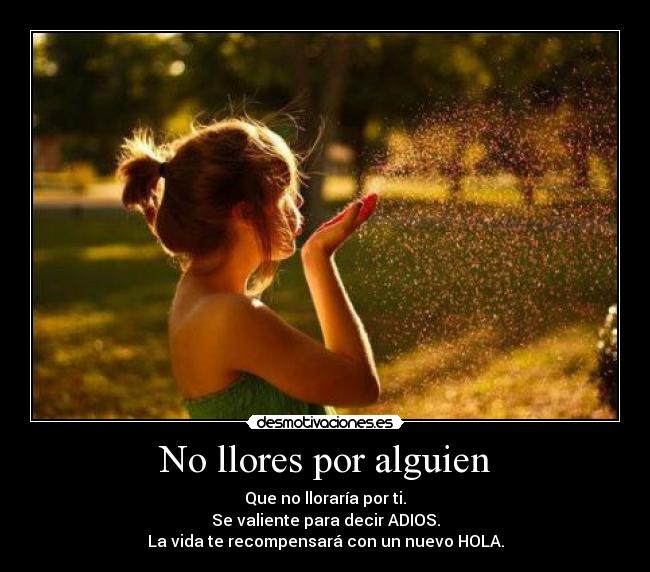 No llores por alguien - 