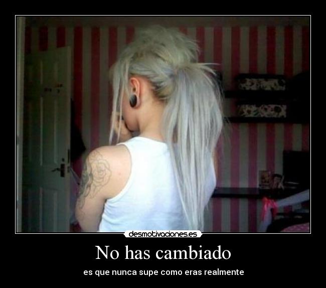 No has cambiado - es que nunca supe como eras realmente