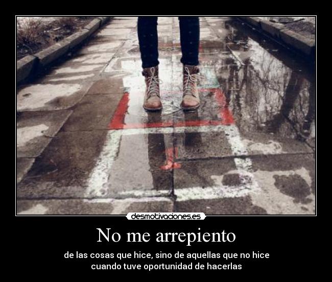 No me arrepiento -
