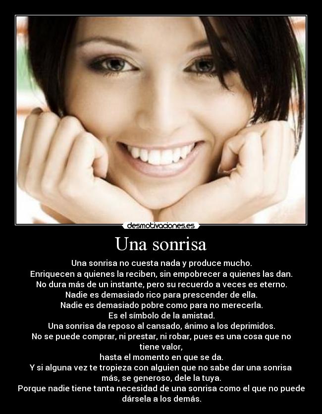 Una sonrisa -