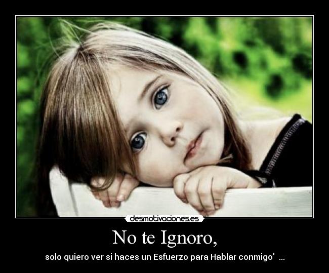 No te Ignoro, -