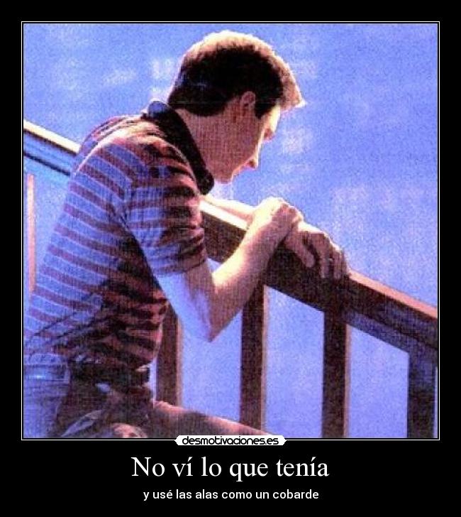 No ví lo que tenía - 