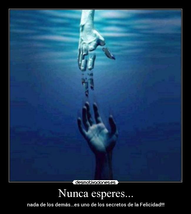 Nunca esperes... -