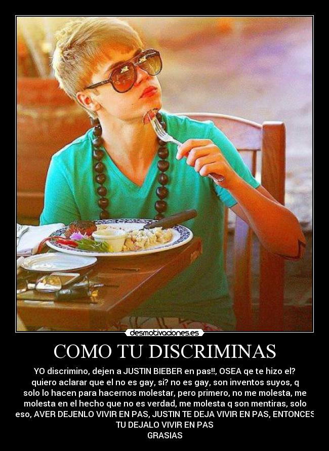 COMO TU DISCRIMINAS - 