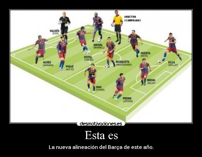 Esta es - La nueva alineación del Barça de este año.