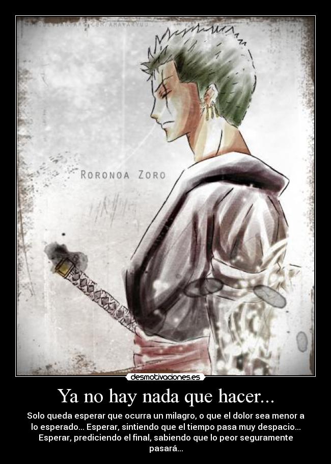 carteles onepiece zoro jeremai cago puta madre naturaleza odio todo puta puta puta puta puta desmotivaciones