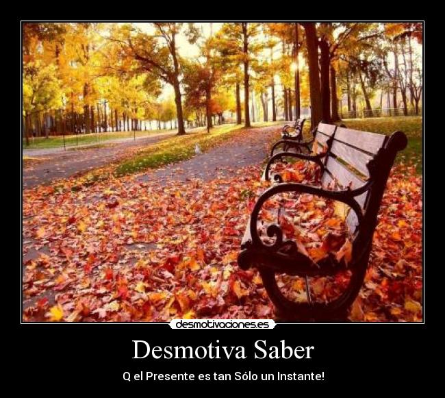 Desmotiva Saber - Q el Presente es tan Sólo un Instante!