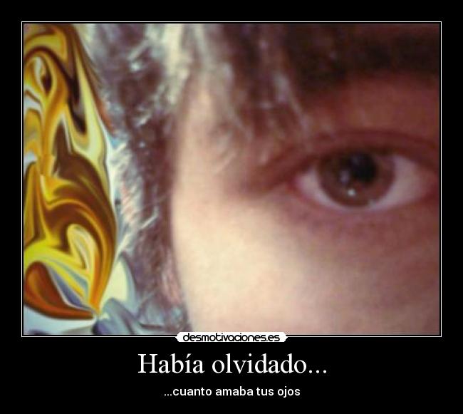 Había olvidado... - ...cuanto amaba tus ojos