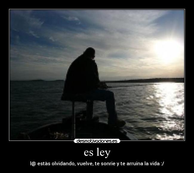 es ley - l@ estàs olvidando, vuelve, te sonrie y te arruina la vida :/