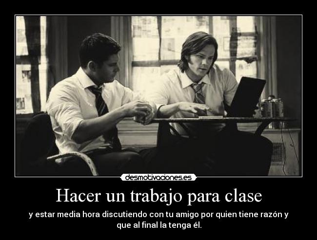 Hacer un trabajo para clase - 