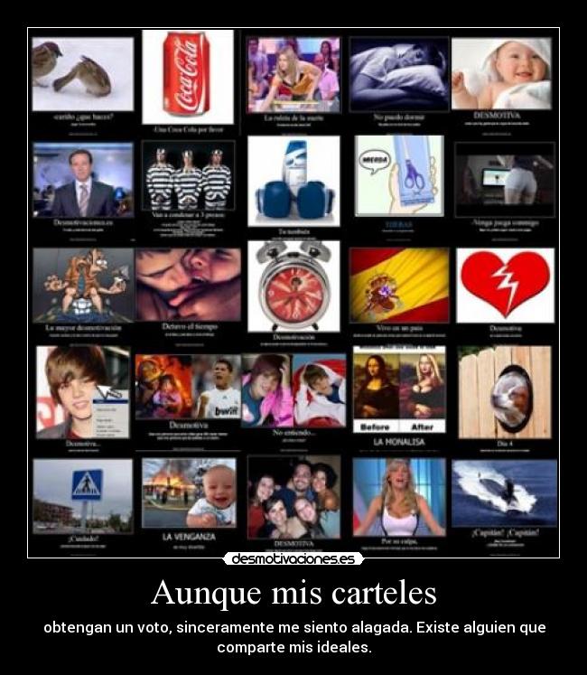 Aunque mis carteles -