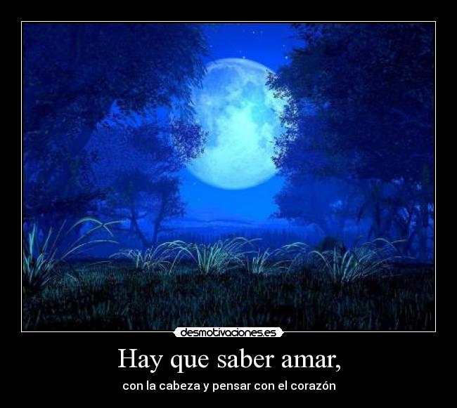 Hay que saber amar, -