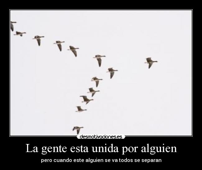 La gente esta unida por alguien - 