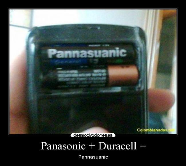 Panasonic + Duracell = - 