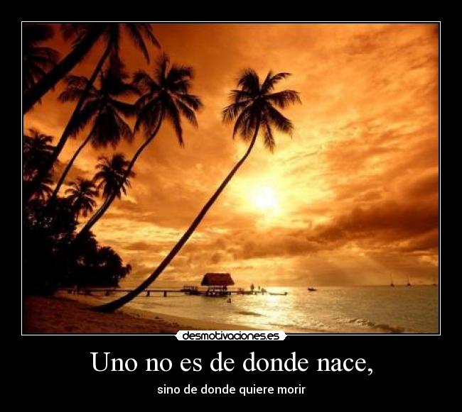 Uno no es de donde nace, - 