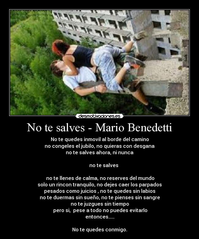 No te salves - Mario Benedetti -