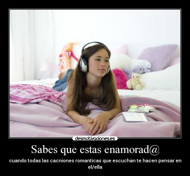 Sabes que estas enamorad@ -
