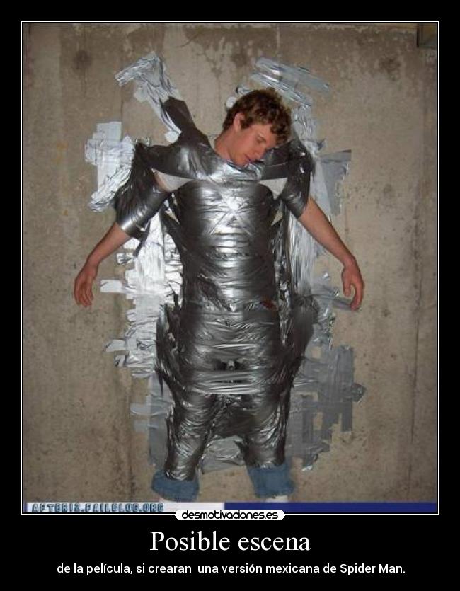 Posible escena - de la película, si crearan una versión mexicana de Spider Man.