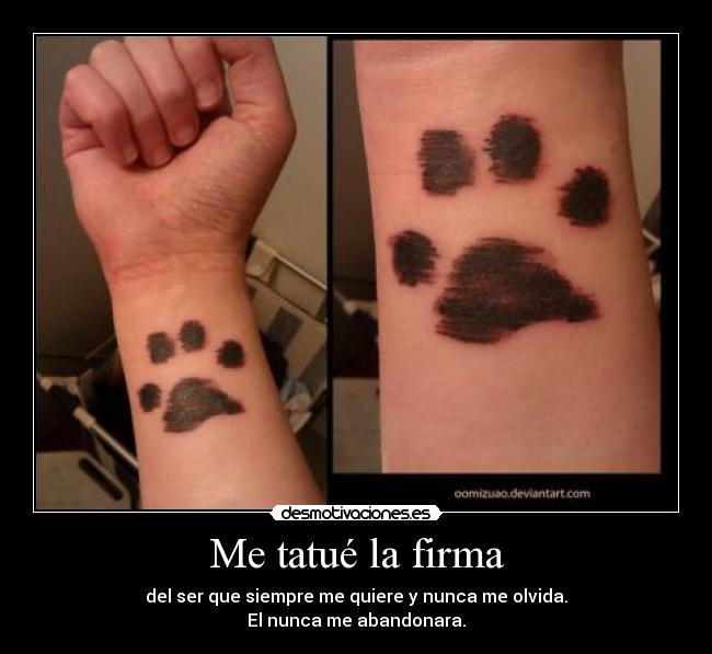 Me tatué la firma -